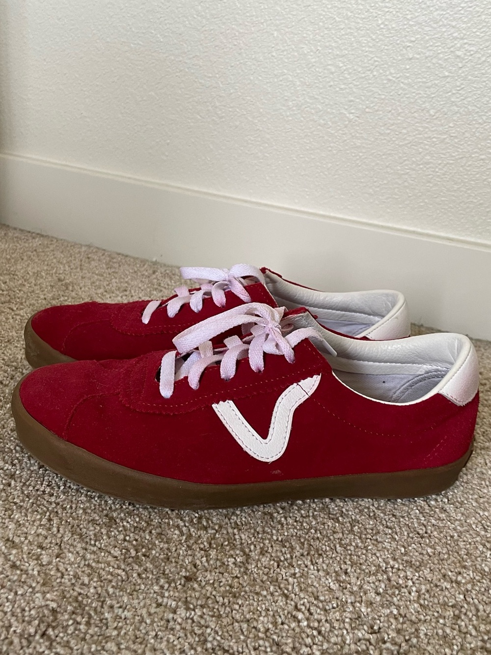 Red Suede VANS Sport Low Shoes
